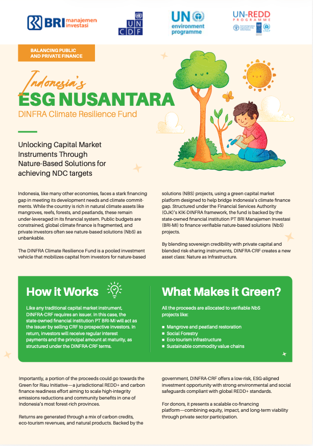 DINFRA Climate Resilience Fund | Pembiayaan Solusi Berbasis Alam untuk NDC